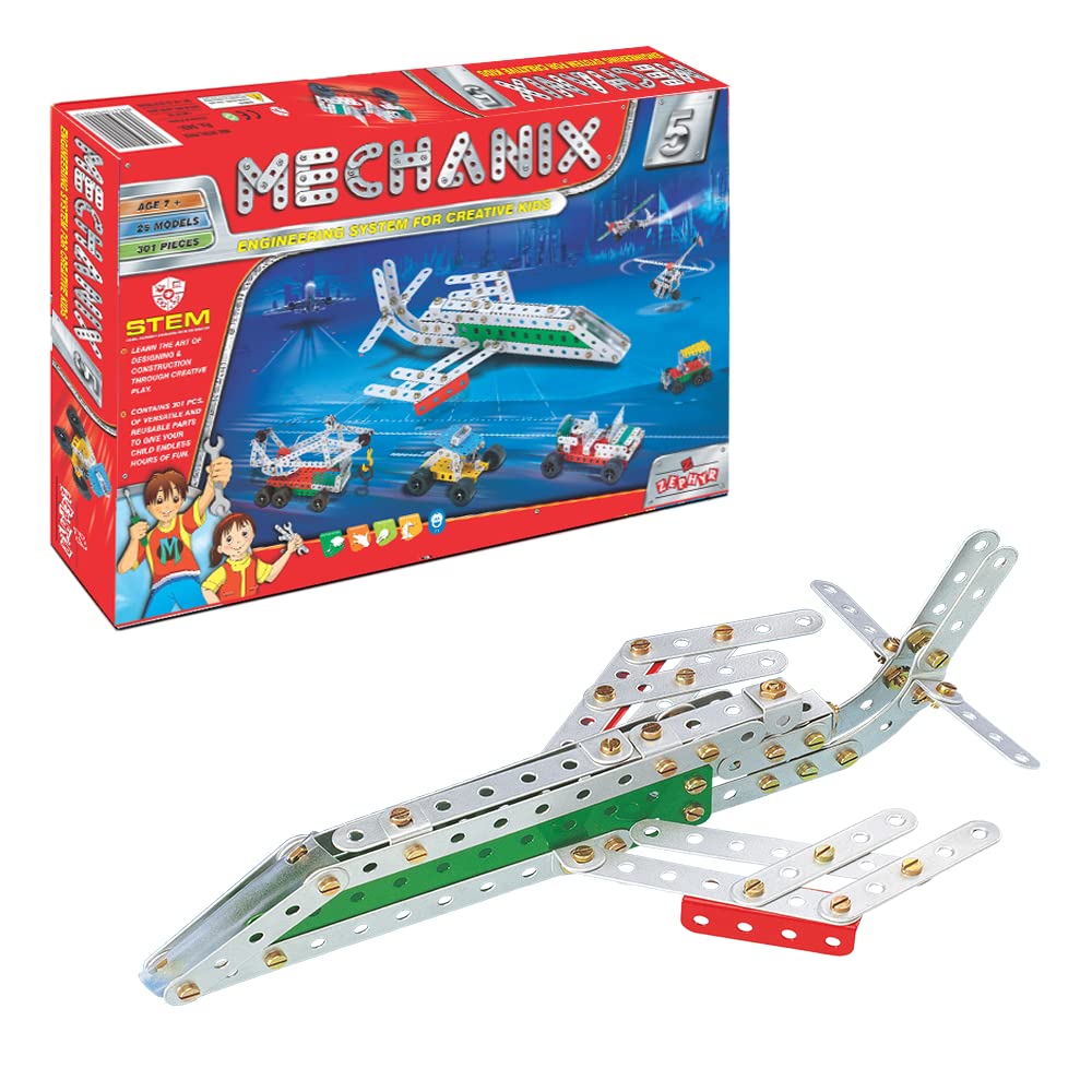 Mechanix 5 Original Edition 25-in-1 Metal Construction Set for Ages 7+ Years