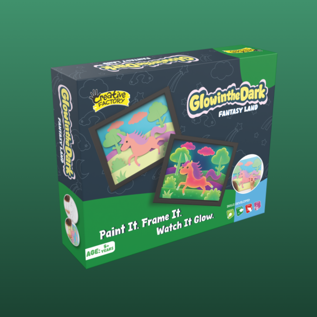 Fantasy Land Glow in the Dark Unicorn DIY Art Kit for Kids Age 3+ Years