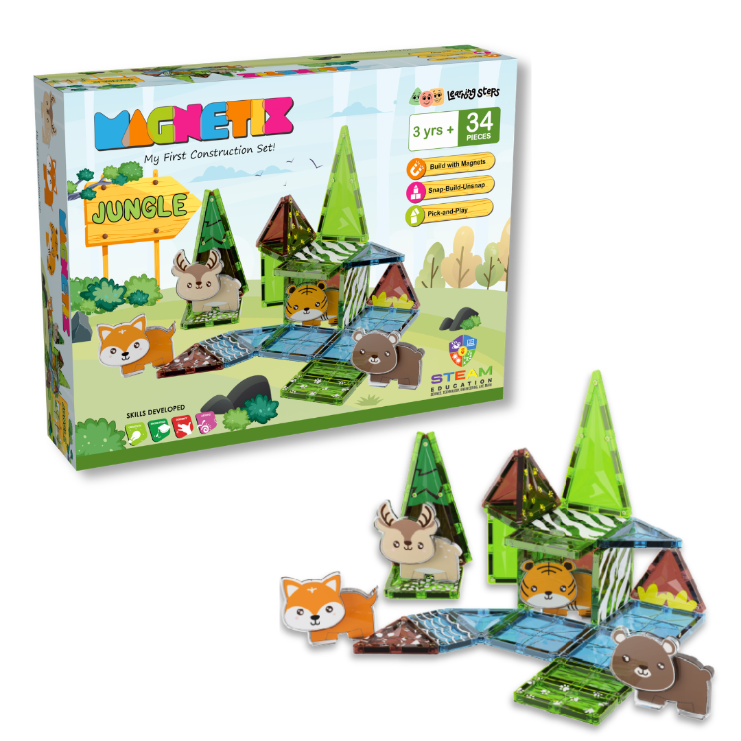 Magnetix-Jungle Magnetic Construction Theme Set for Kids 8+ Years