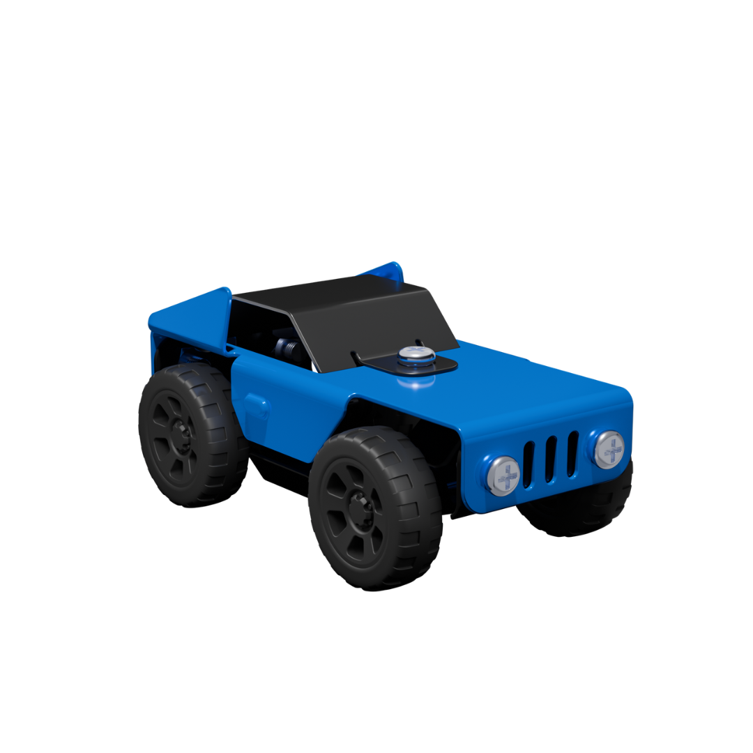 Mechanix Quix Off-Roader Dark Blue DIY Metal Car Building Kit 8+ Years
