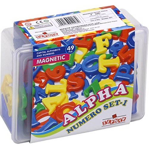Alpha Numero Jar Colourful Magnetic Alphabets & Numbers Set for Kids 3+ Years