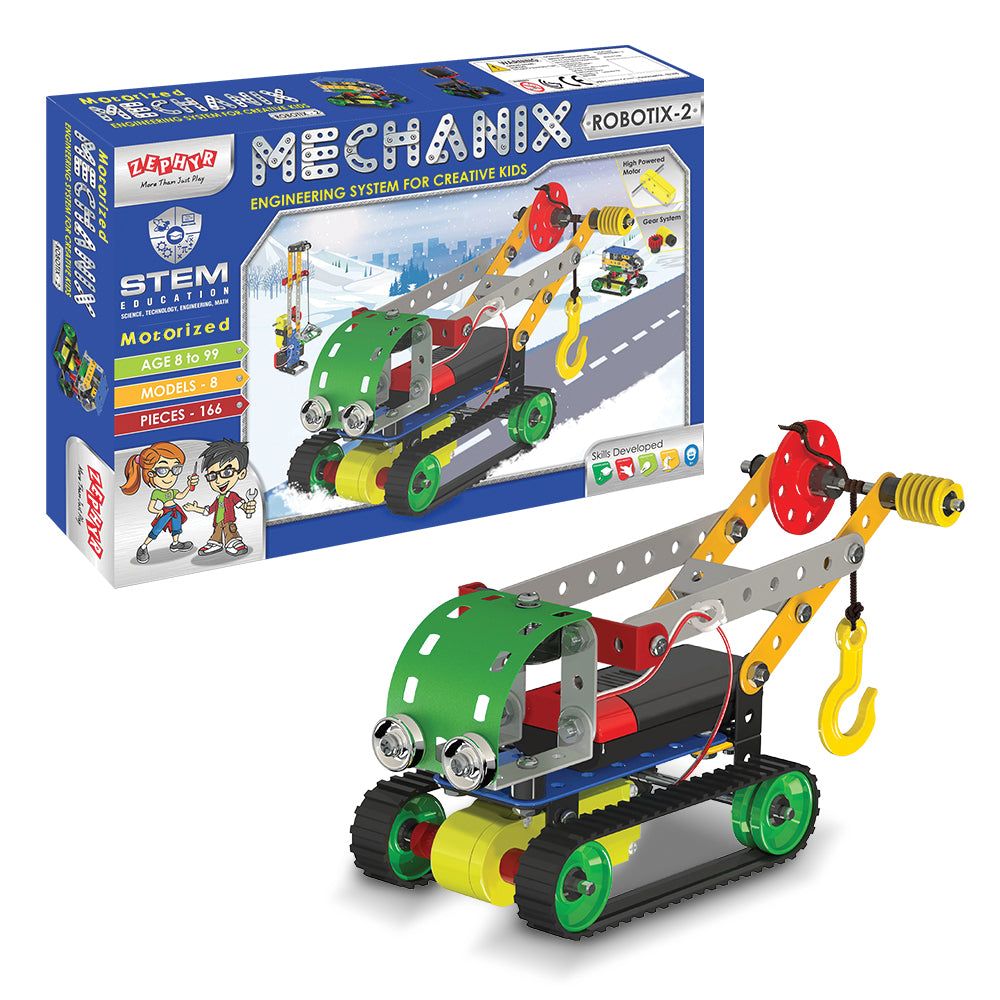 Mechanix Robotix 2 Motorised Edition 8-in-1 Construction Set for Ages 7+ Years