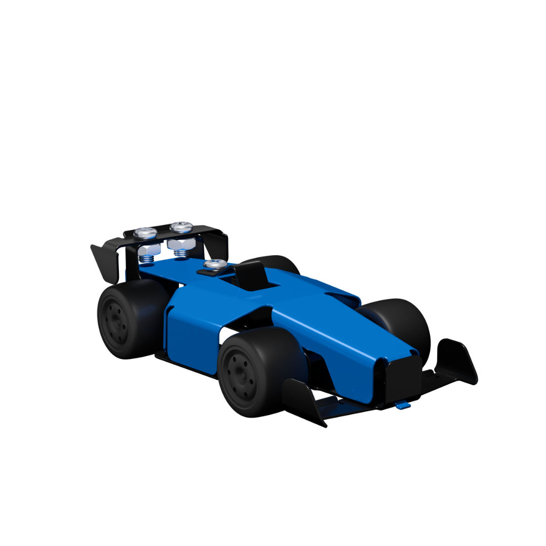 Mechanix Quix Racer Blue DIY Metal Car Building Kit 8+ Years