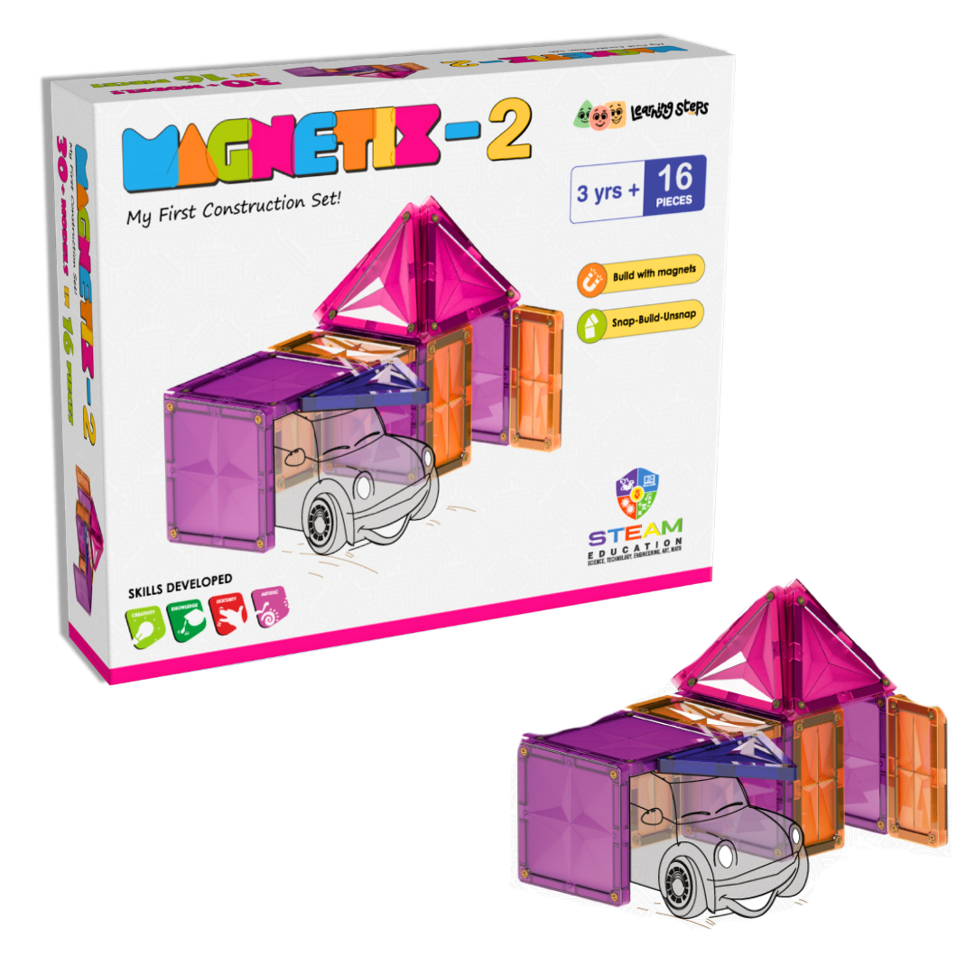 Magnetix 2 Magnetic Tiles Construction Set for Kids 8+ Years