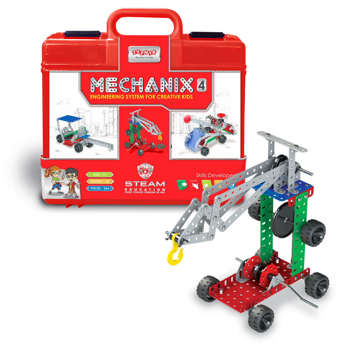 Mechanix 4 Smart Bag Original Edition 20-in-1 Metal Construction Set for Ages 8+ Years