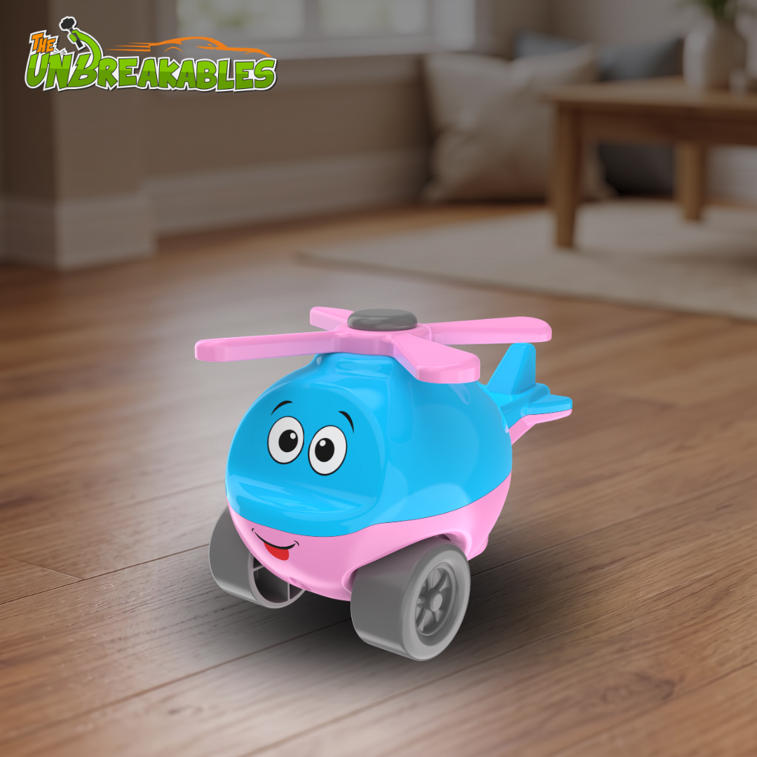 Unbreakables Helicopter durable push and roll Toy 1+ Year