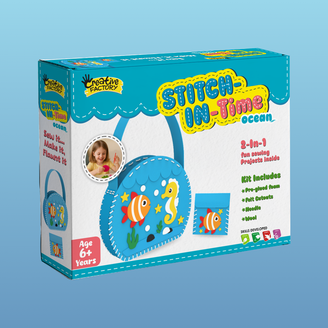 Stitch-In-Time Ocean DIY Sewing Kit for Kids 6+ Years