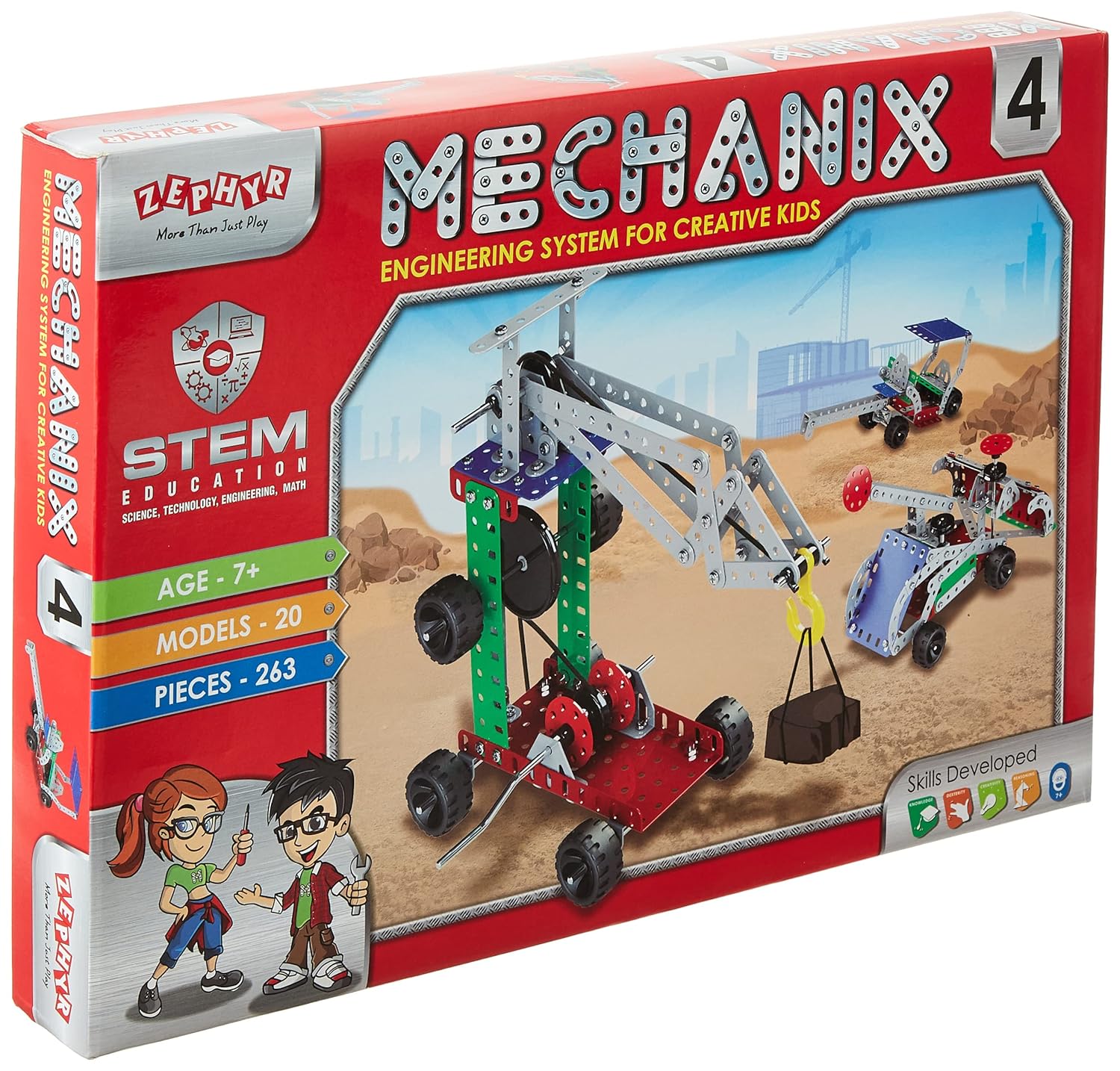 Mechanix 4 Original Edition 20-in-1 Metal Construction Set for Ages 7+ Years