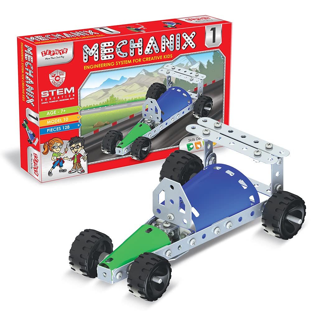 Mechanix 1 Original Edition 10-in-1 Metal Construction Set for Ages 7+ Years