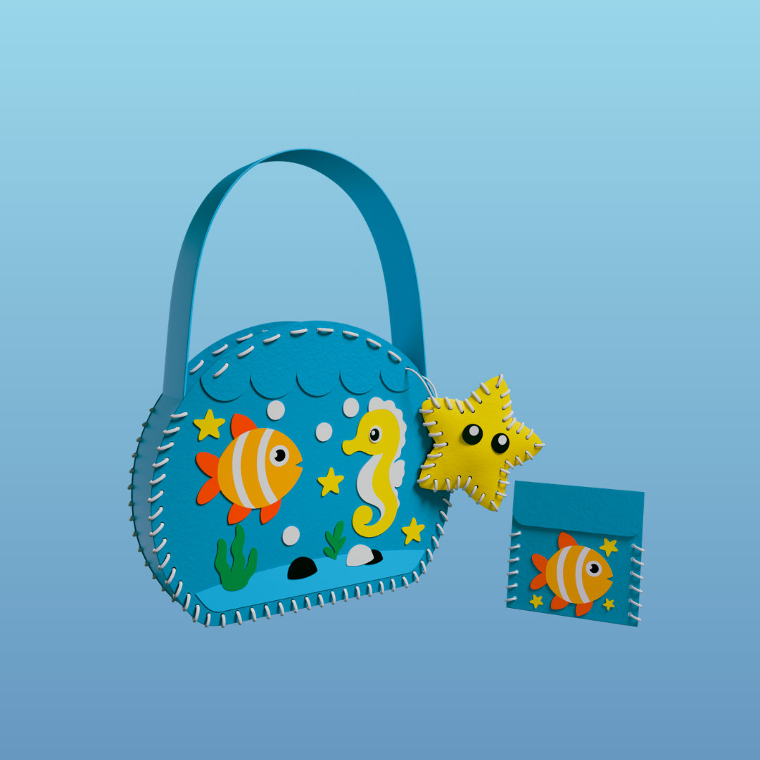 Stitch-In-Time Ocean DIY Sewing Kit for Kids 6+ Years