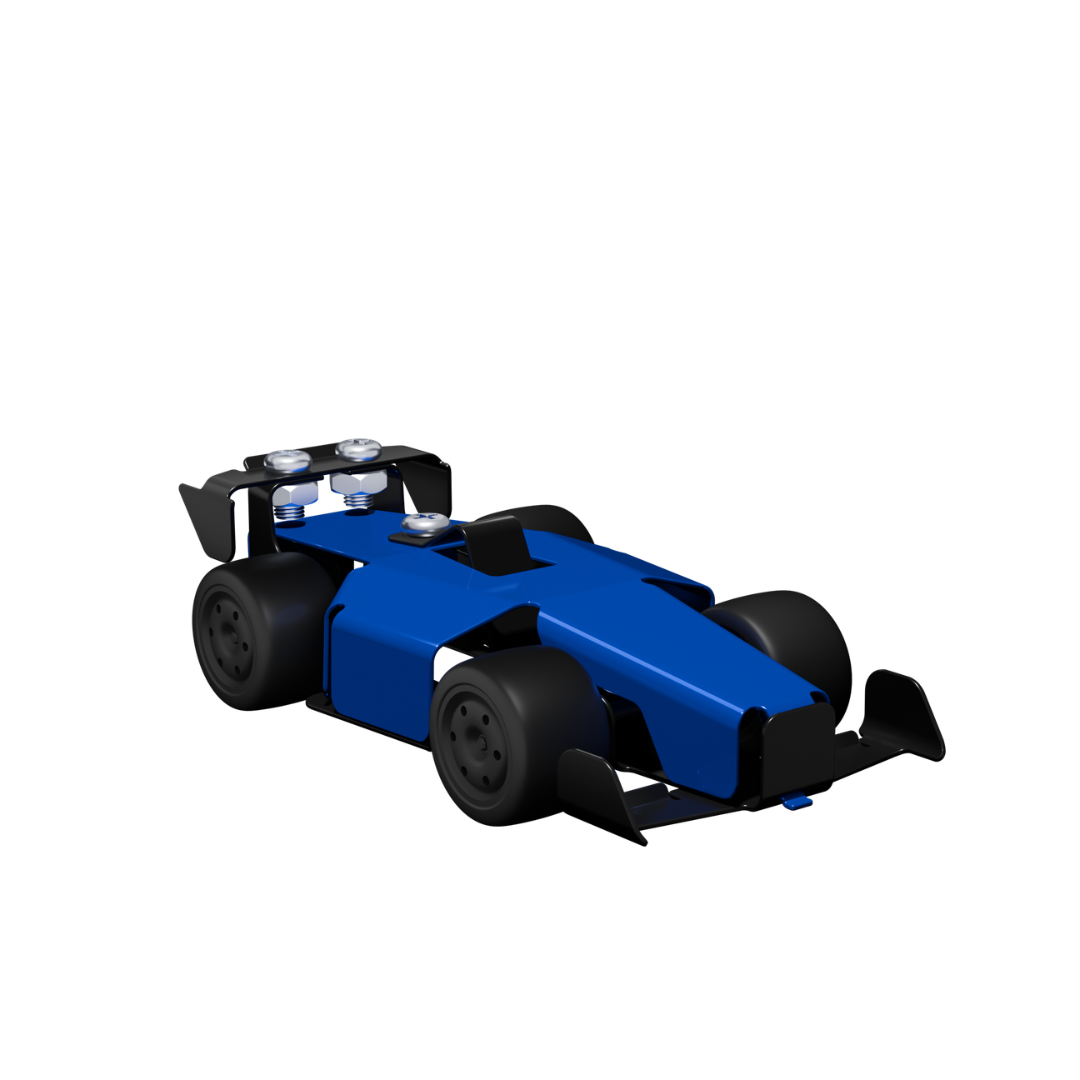 Mechanix Quix Racer Blue DIY Metal Car Building Kit 8+ Years
