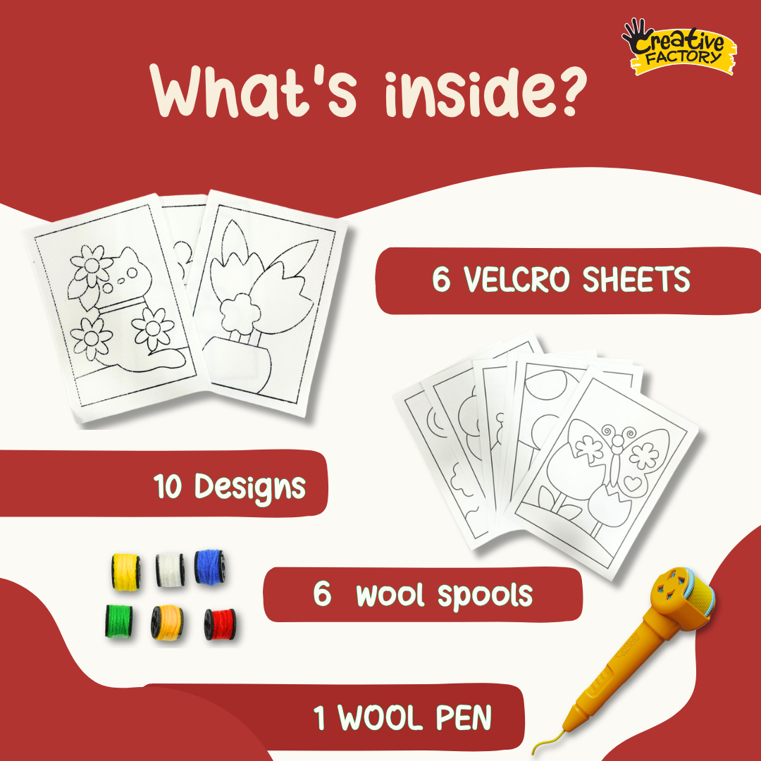 Woolcro Wool Painting Activity  Springtime Pals Theme Kit for 8+ Years