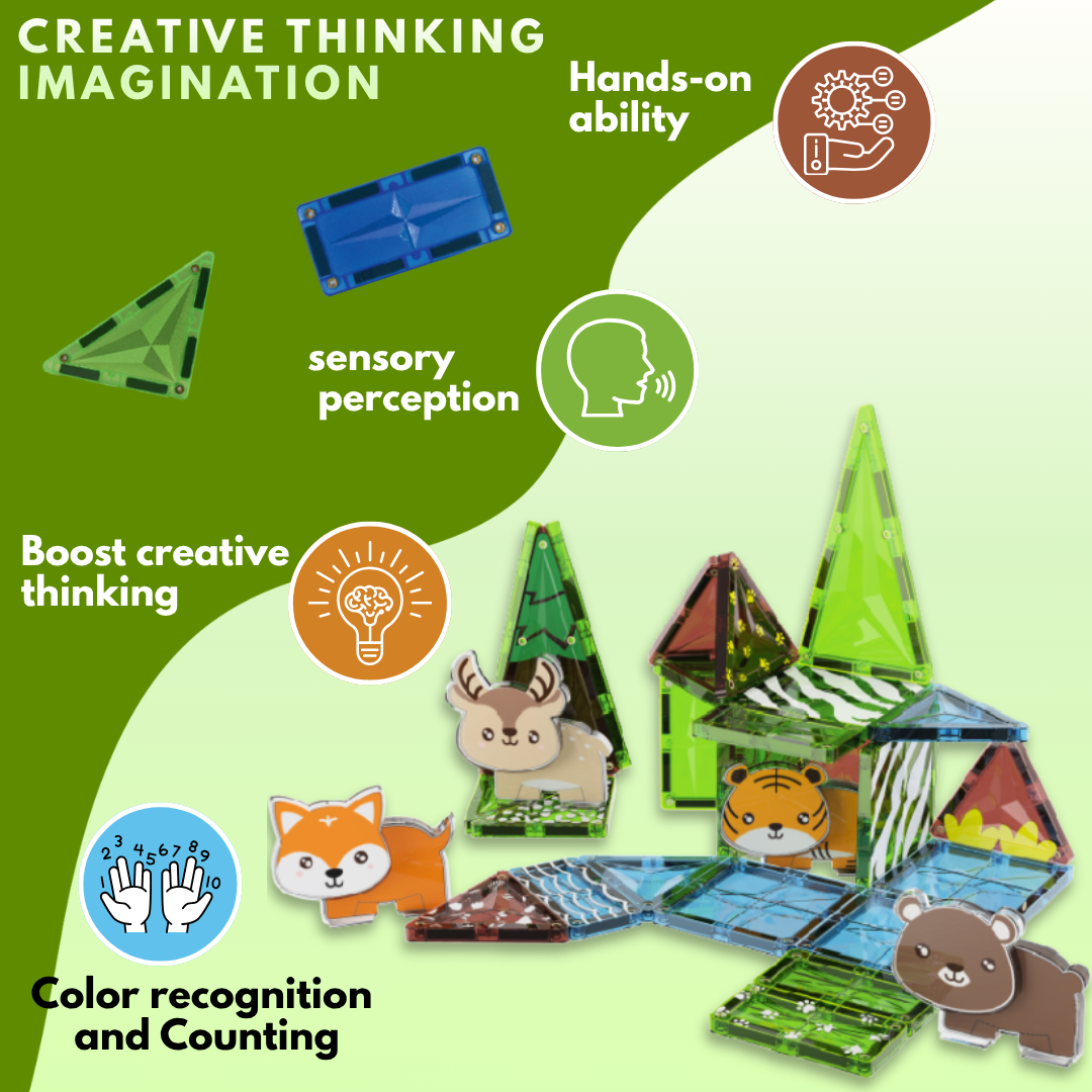 Magnetix-Jungle Magnetic Construction Theme Set for Kids 8+ Years