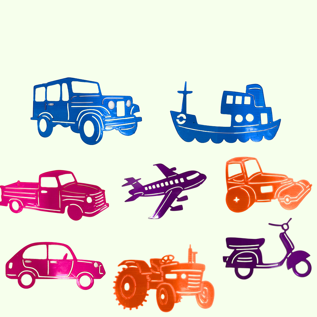 Funcils Transport Stencil Art Set with Crayons 3+ Years