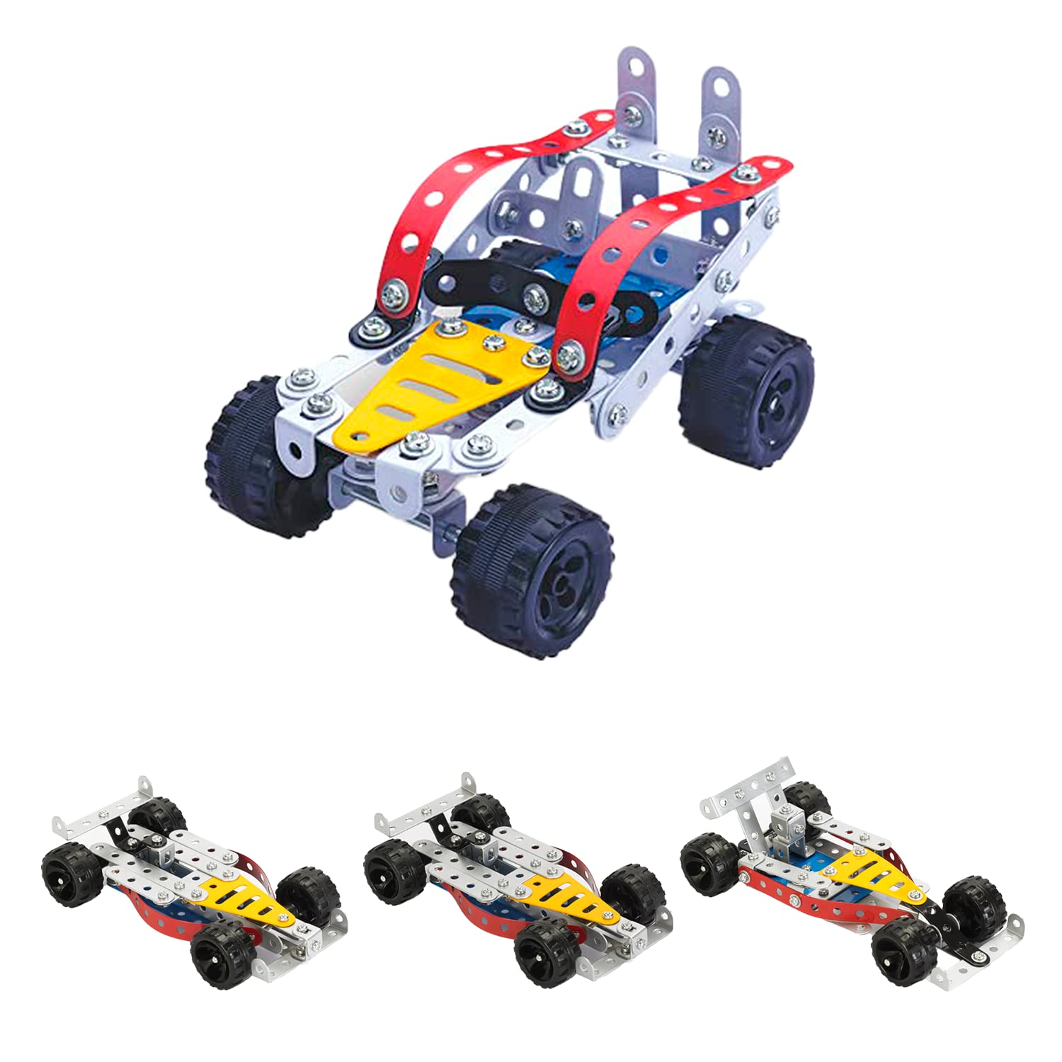 Mechanix Racing Car Vehicle Edition 6-in-1 Metal Construction Set for ages 8+ Years
