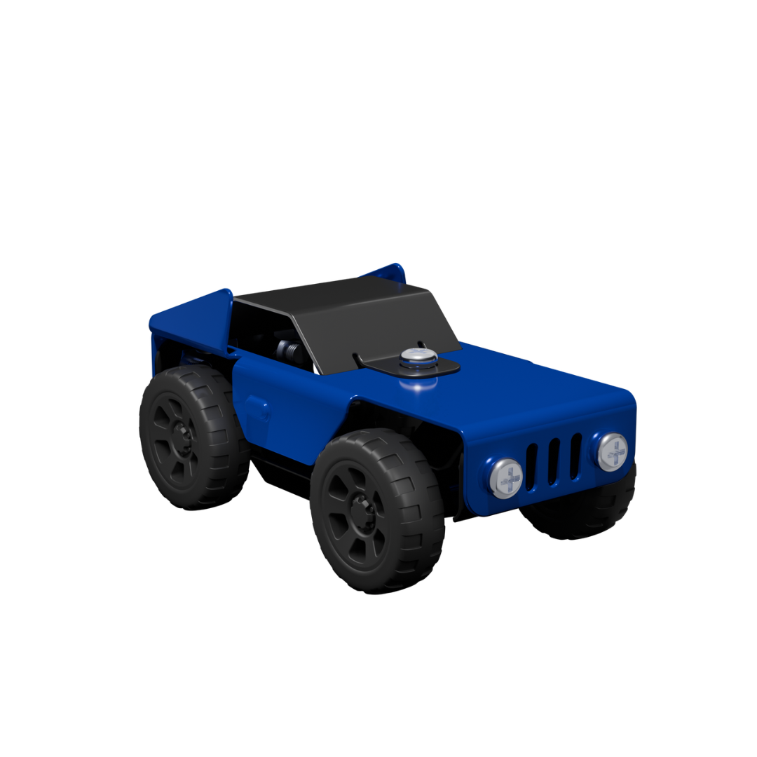 Mechanix Quix Off-Roader Dark Blue DIY Metal Car Building Kit 8+ Years