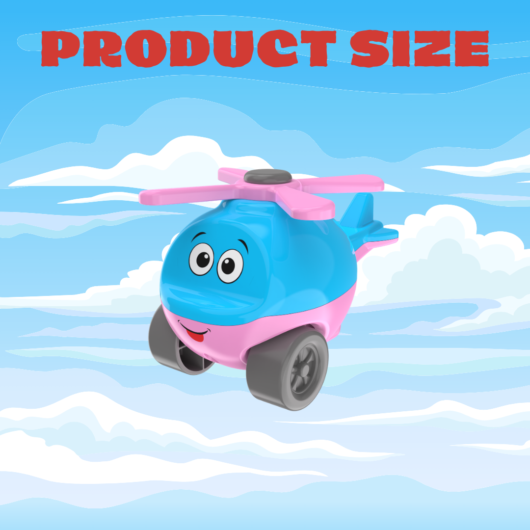 Unbreakables Helicopter durable push and roll Toy 1+ Year