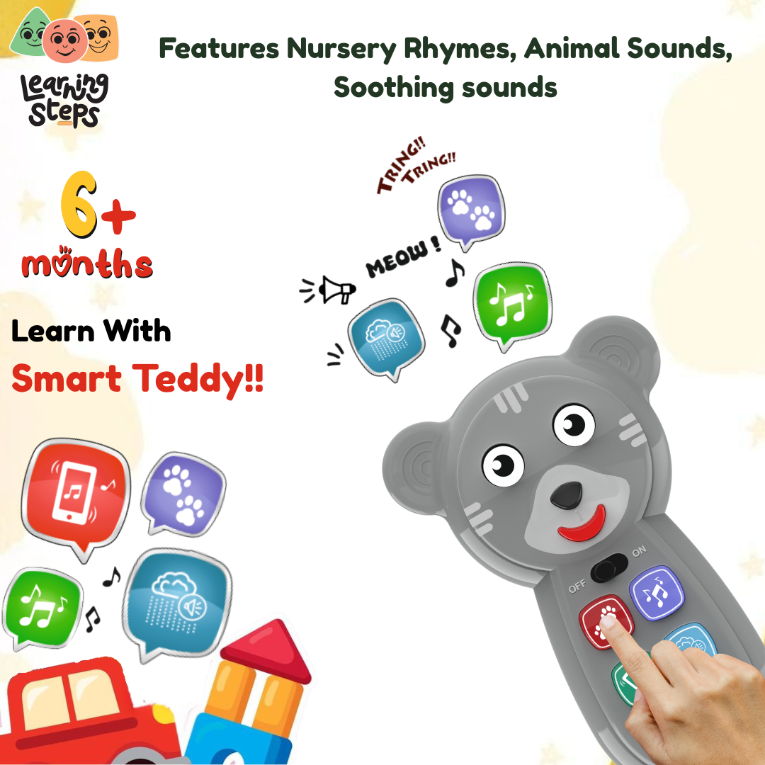 Smart Teddy Interactive Learning Toy for Toddlers 6+ Months