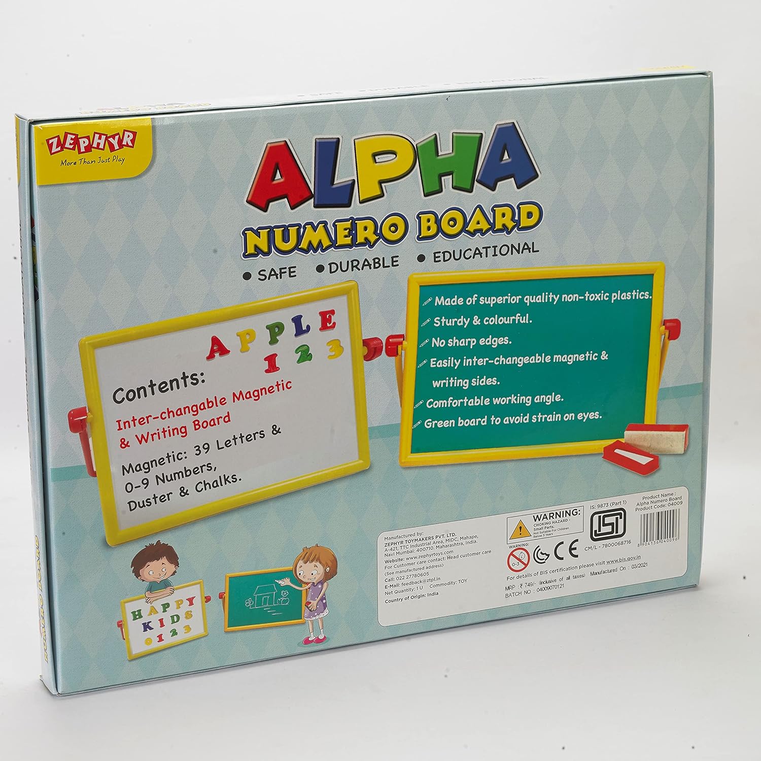 Alpha Numero Board Magnetic Learning & Writing Board for Kids for Kids 3+ Years