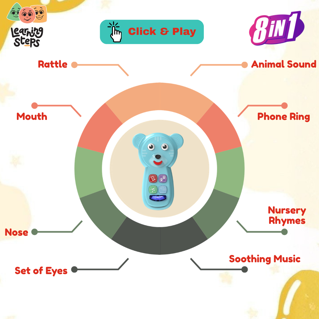 Smart Teddy Interactive Learning Toy for Toddlers 6+ Months