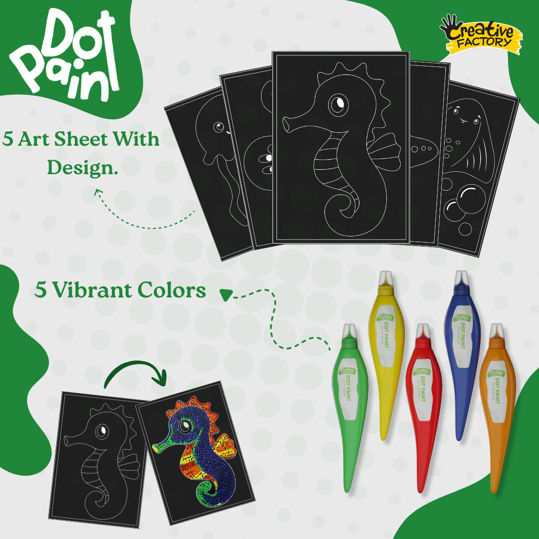 Dot Paint Textured Art Non-Toxic Paint Tubes 5+ Years