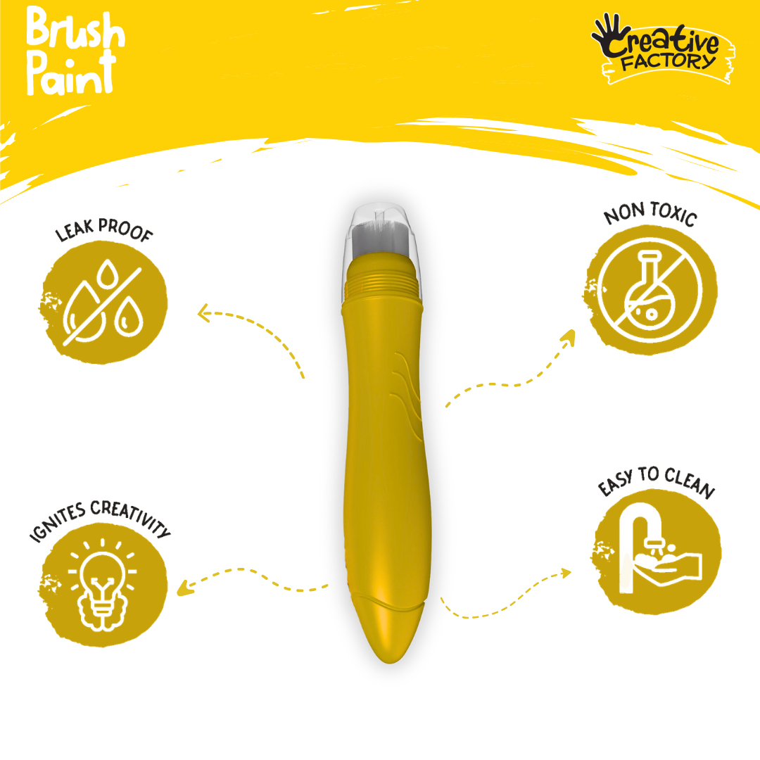 Brush Paint 6-Color Mess-Free Squeeze & Paint Art Set for Ages 4+ Years