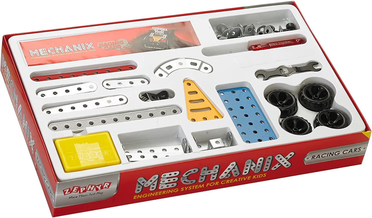 Mechanix Racing Car Vehicle Edition 6-in-1 Metal Construction Set for ages 8+ Years