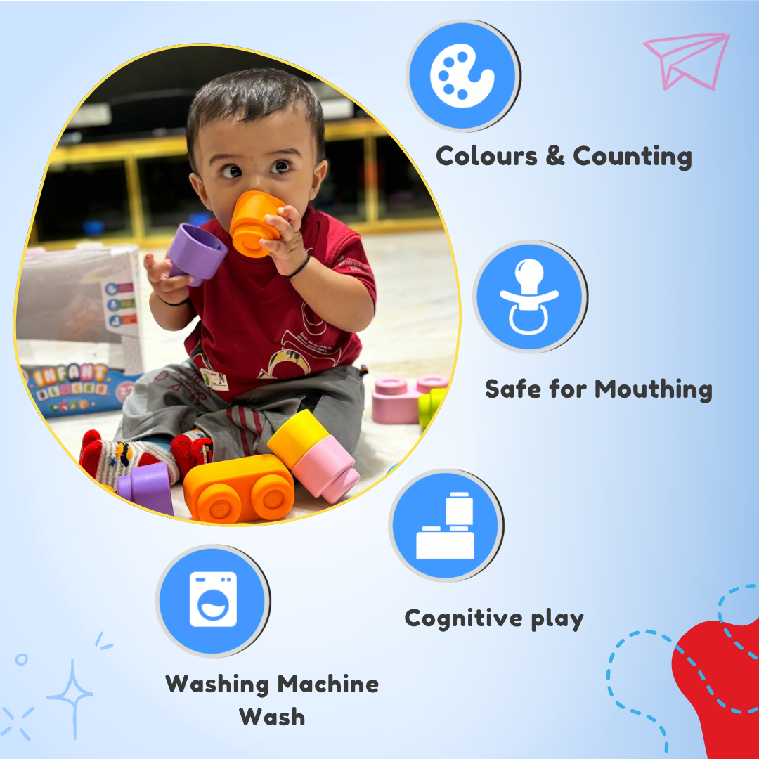Soft Baby Blocks 36 Piece non-toxic stacking toy 6+ Months