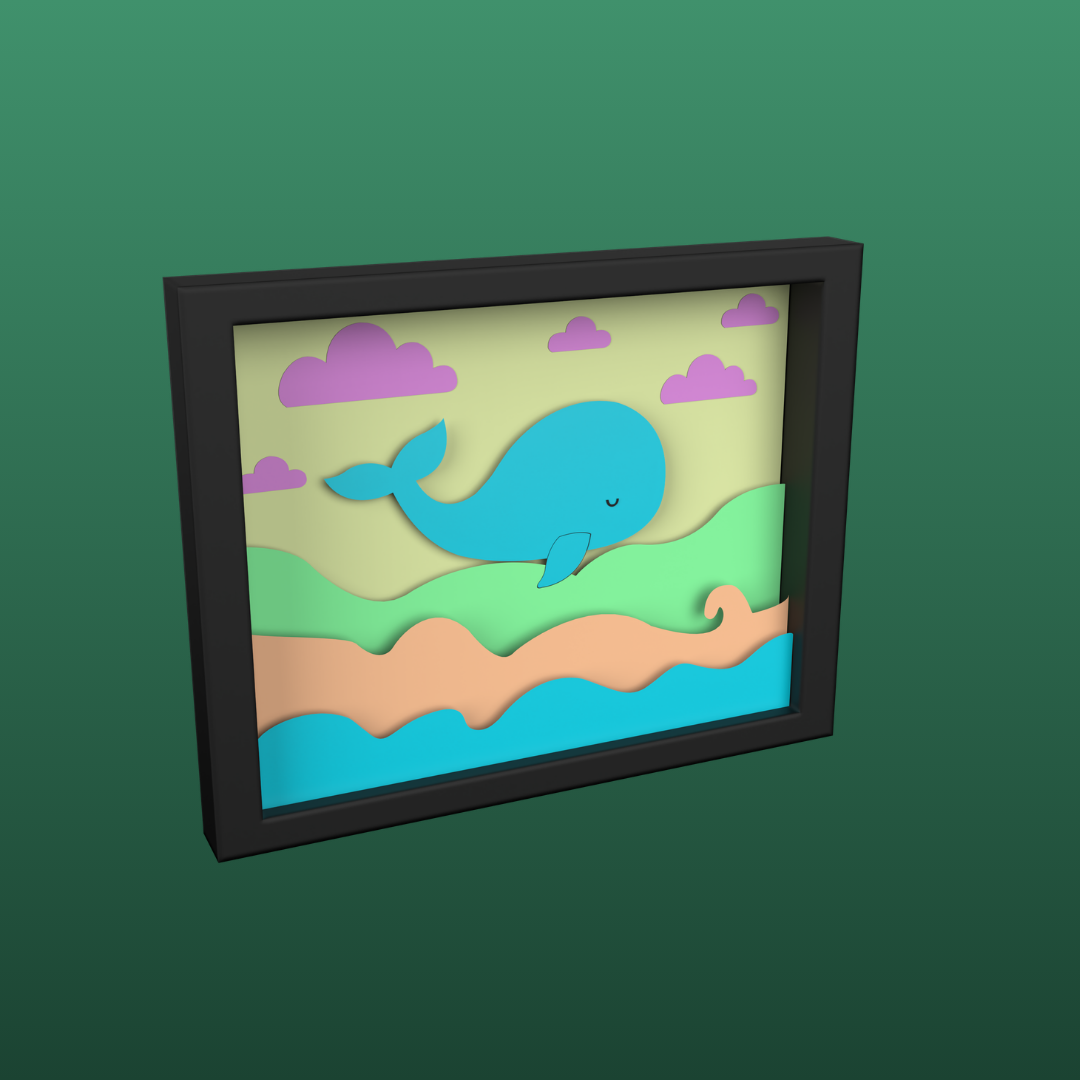 Ocean Magic Glow in the Dark Whale DIY Art Kit for Kids Age 3+ Years