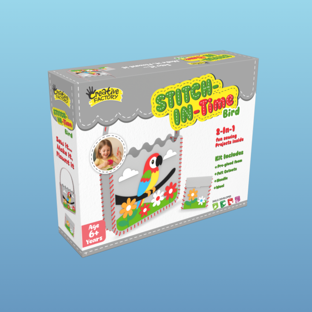 Stitch-In-Time Bird DIY Sewing Kit for Kids 6+ Years