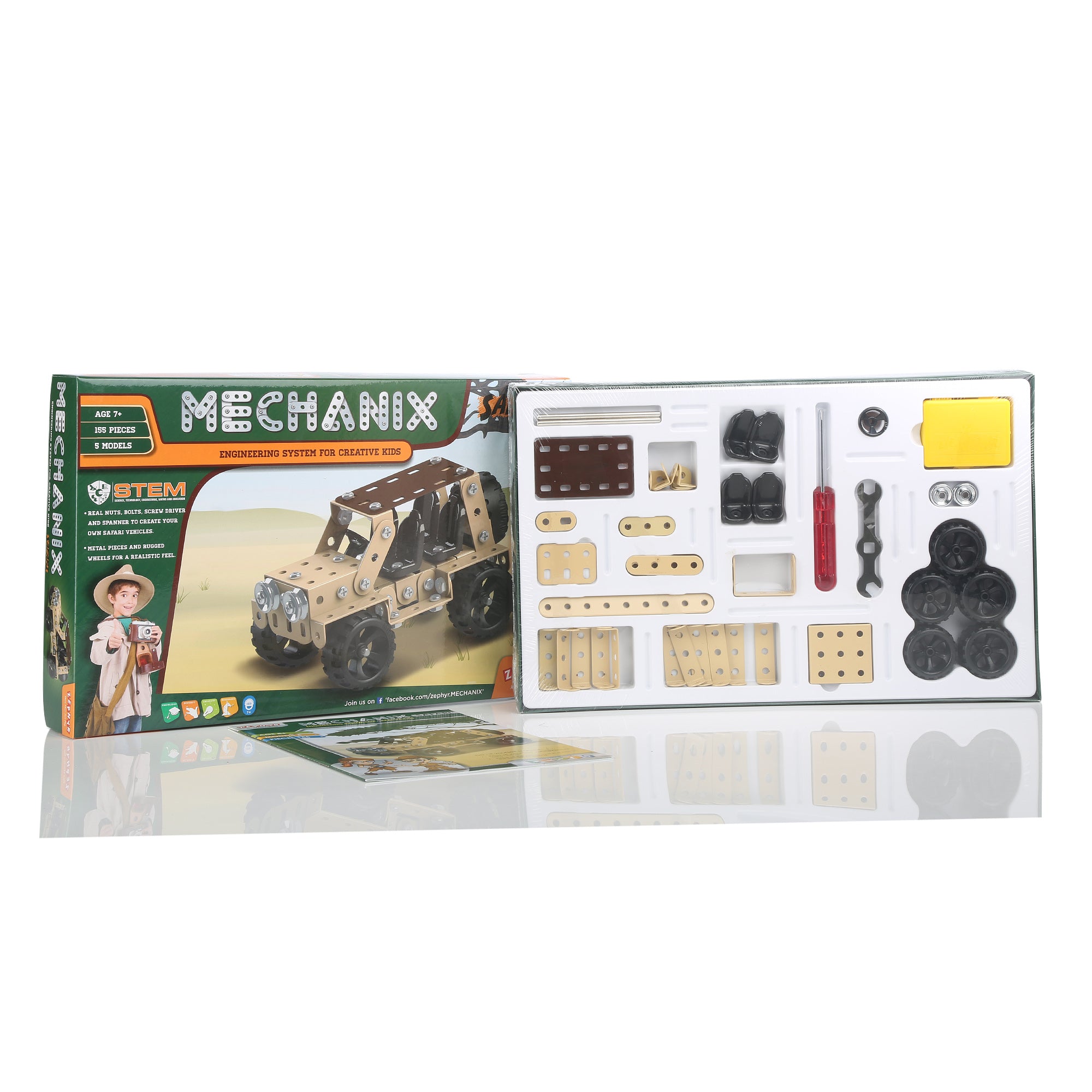 Mechanix Safari Vehicle Edition 5-in-1 Advanced Metal Construction Set for Ages 8+ Years