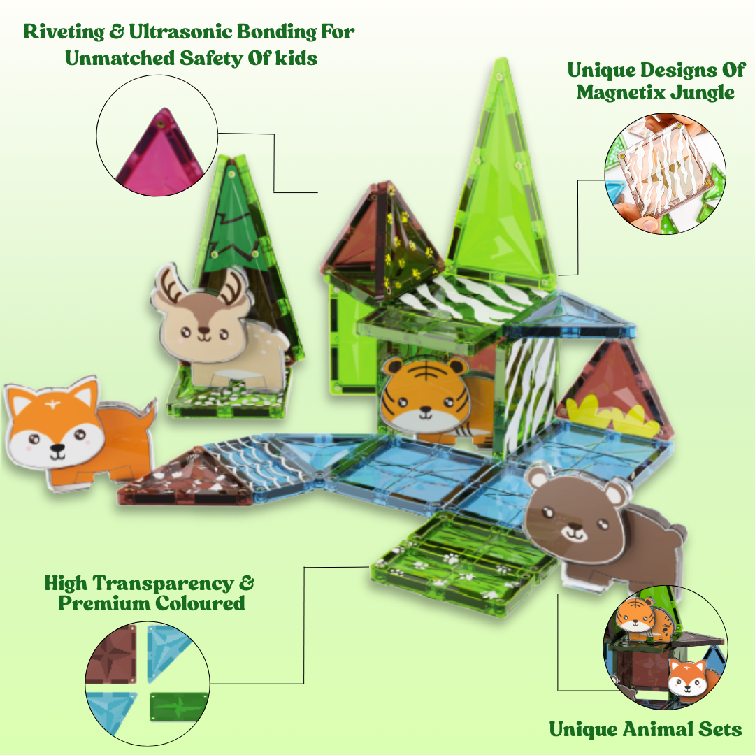 Magnetix-Jungle Magnetic Construction Theme Set for Kids 8+ Years