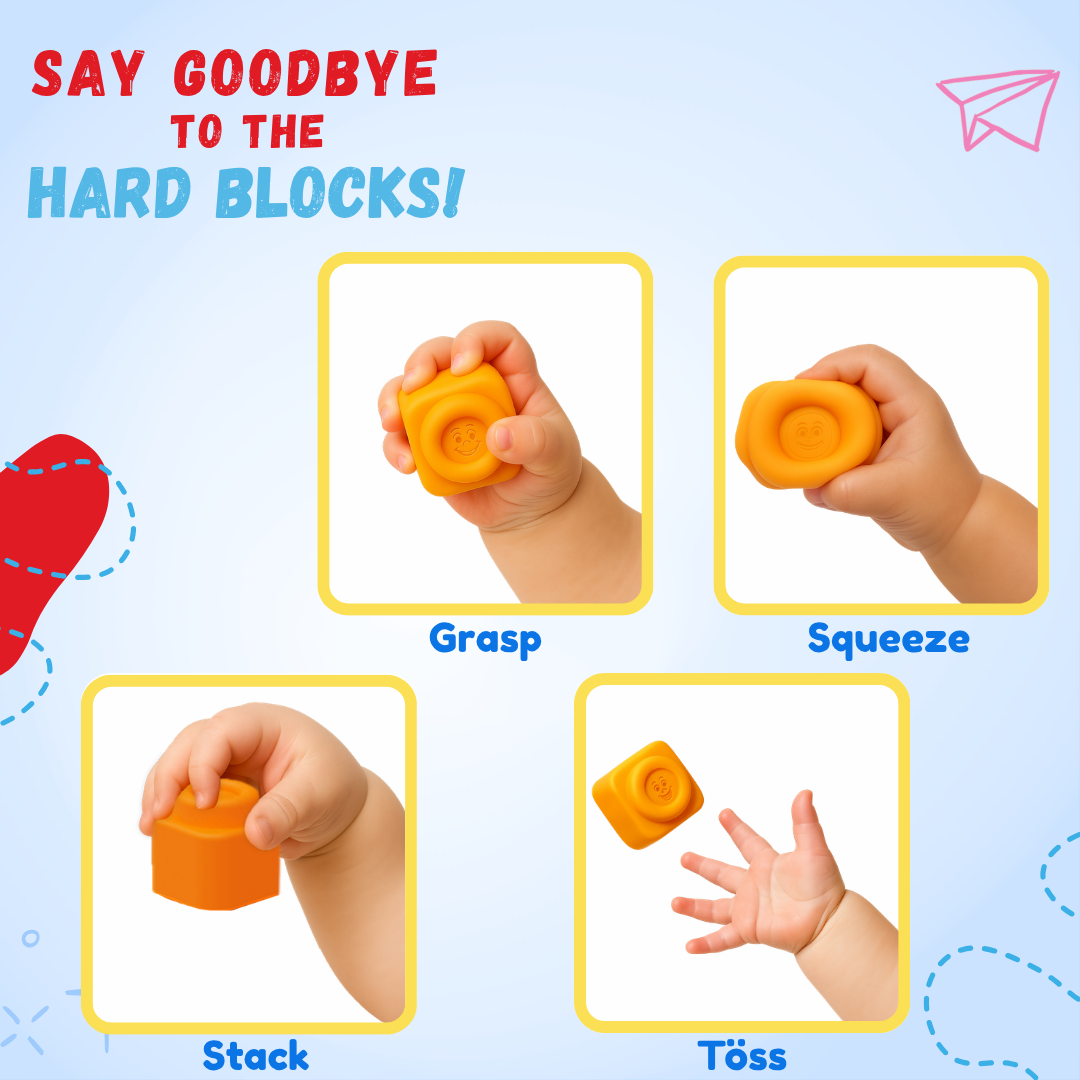 Soft Baby Blocks 27 Piece non-toxic stacking toy 6+ Months