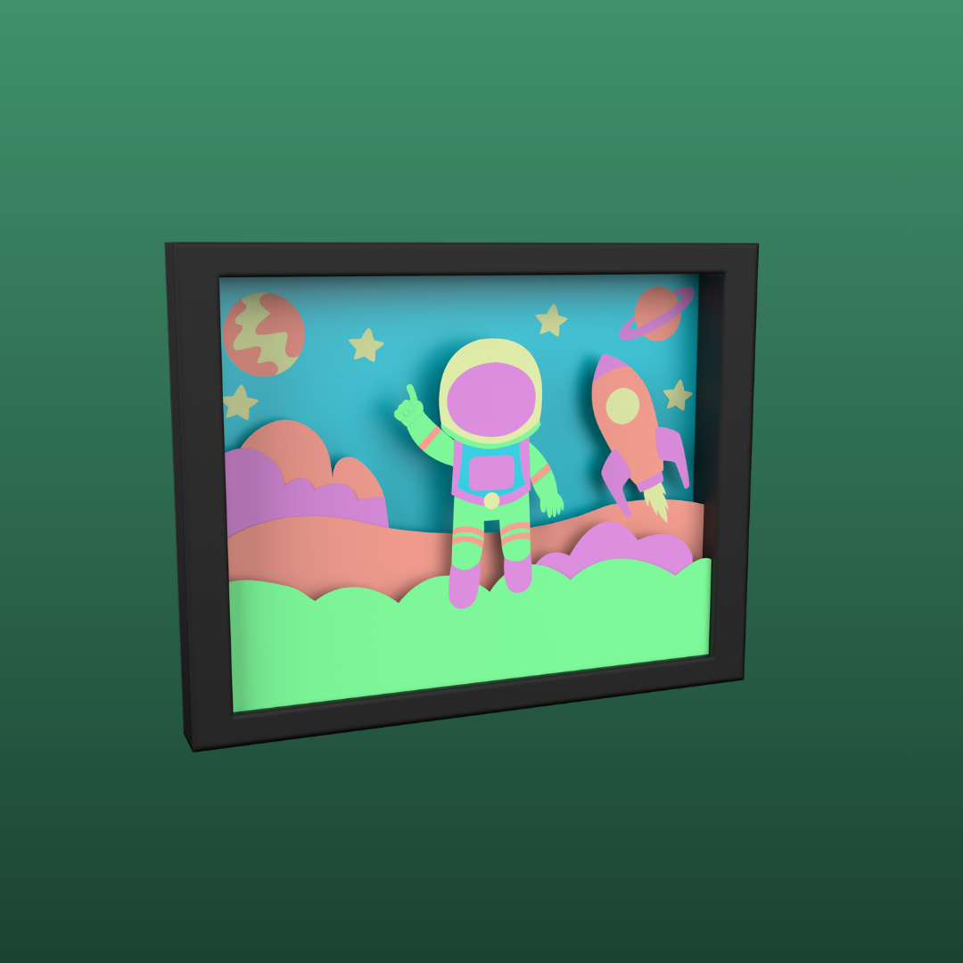 Space Adventure Glow in the Dark Astronaut DIY Art Kit for Kids Age 3+ Years