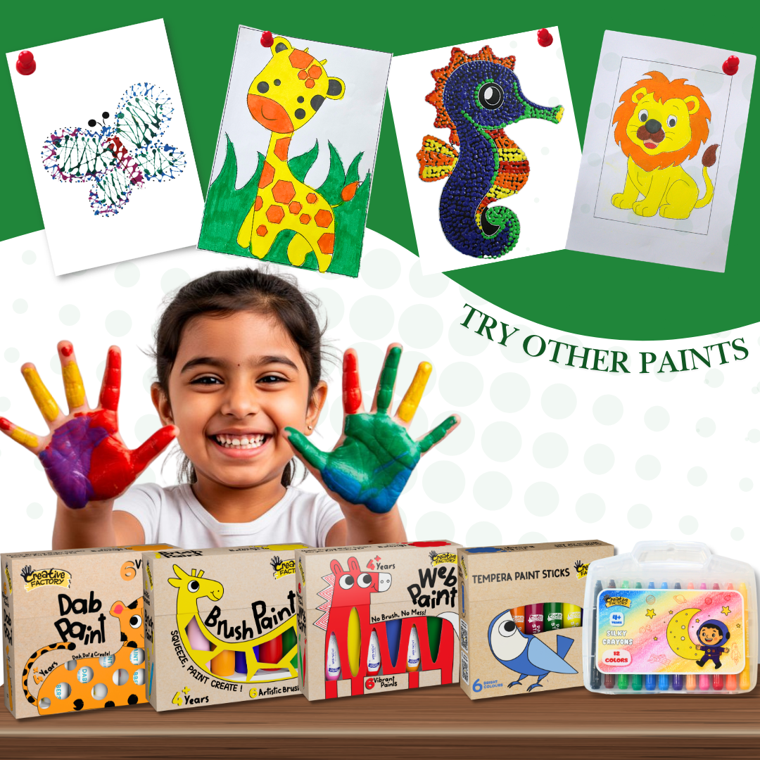 Dot Paint Textured Art Non-Toxic Paint Tubes 5+ Years