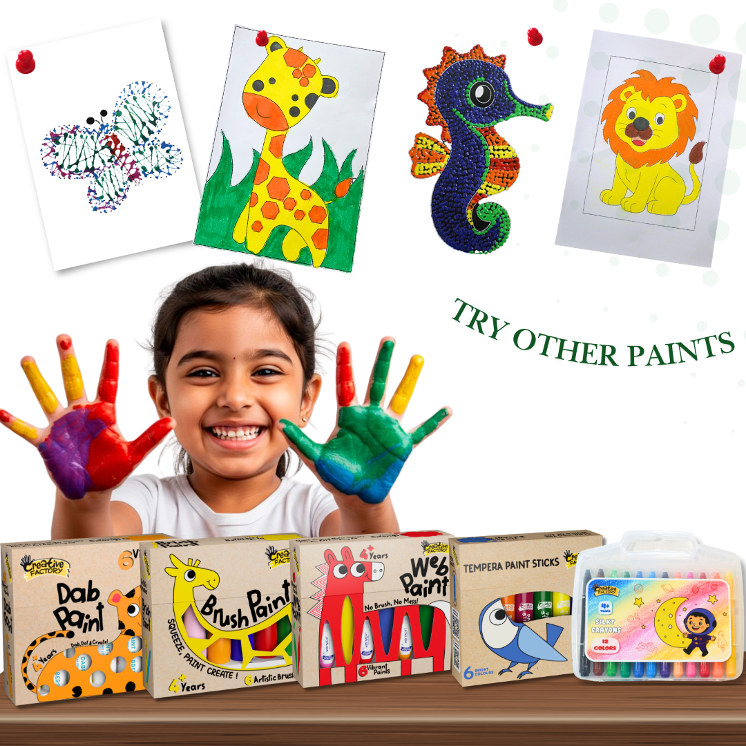Dot Paint Textured Art Non-Toxic Paint Tubes 5+ Years
