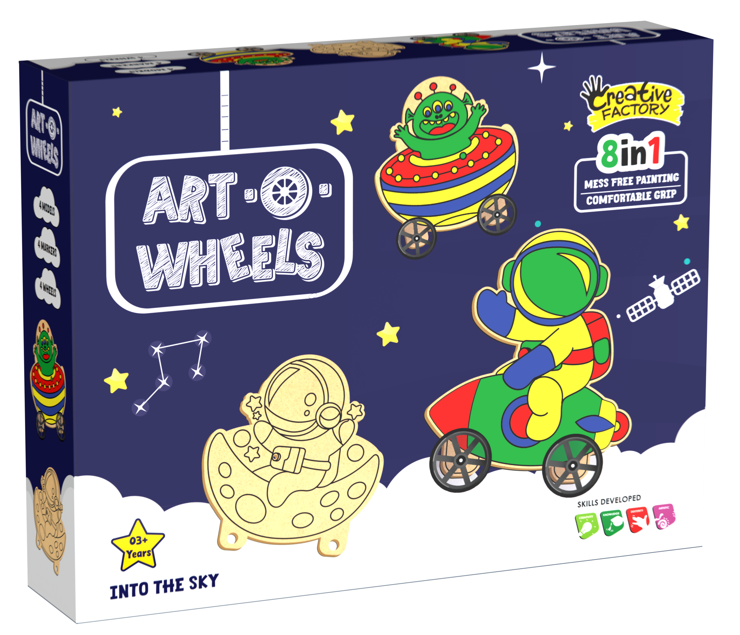 Art O Wheels DIY Art & Craft Into the Sky Theme Kit for 3+ Years