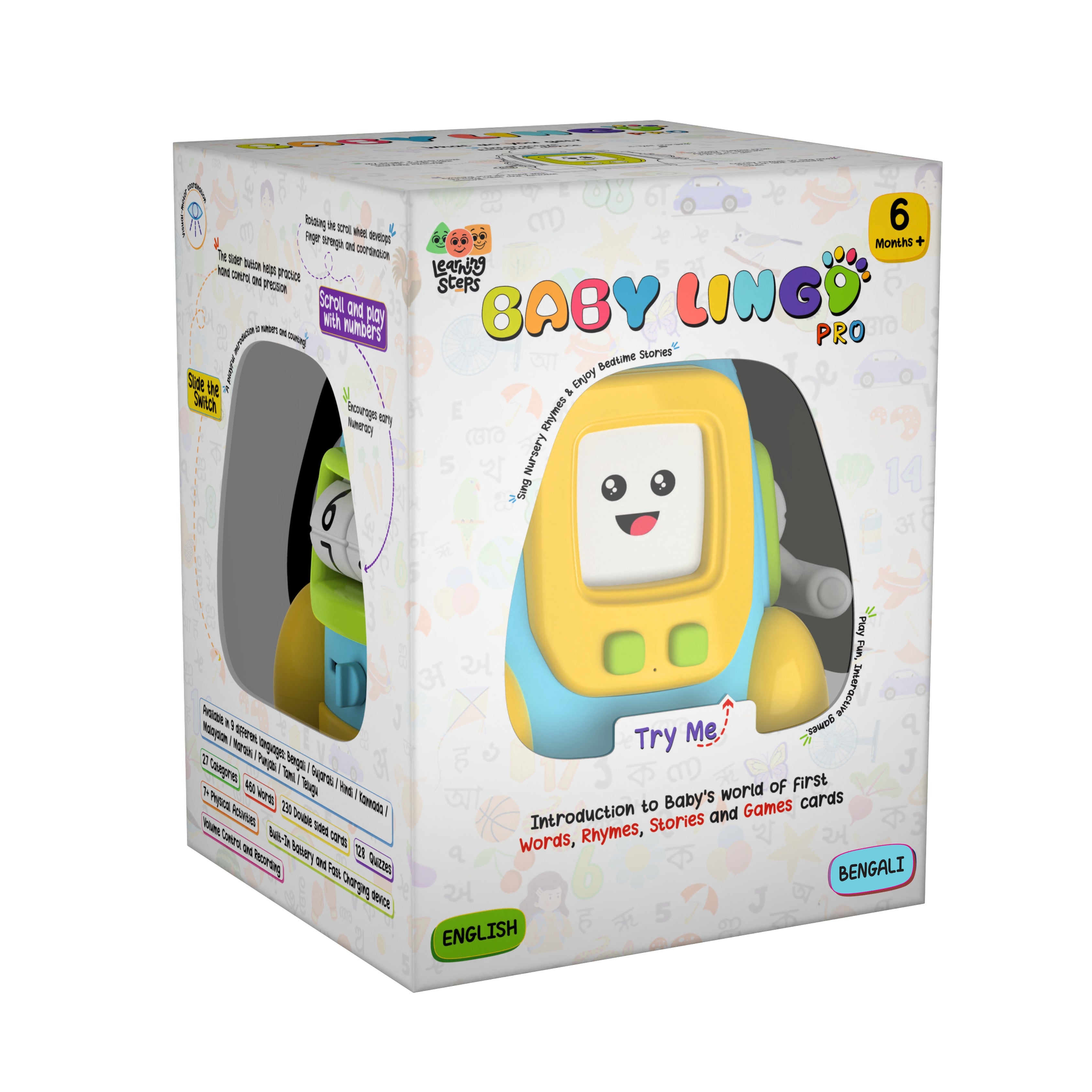 Baby Lingo Pro Interactive Multilingual Learning Toy for Kids 3+ Years