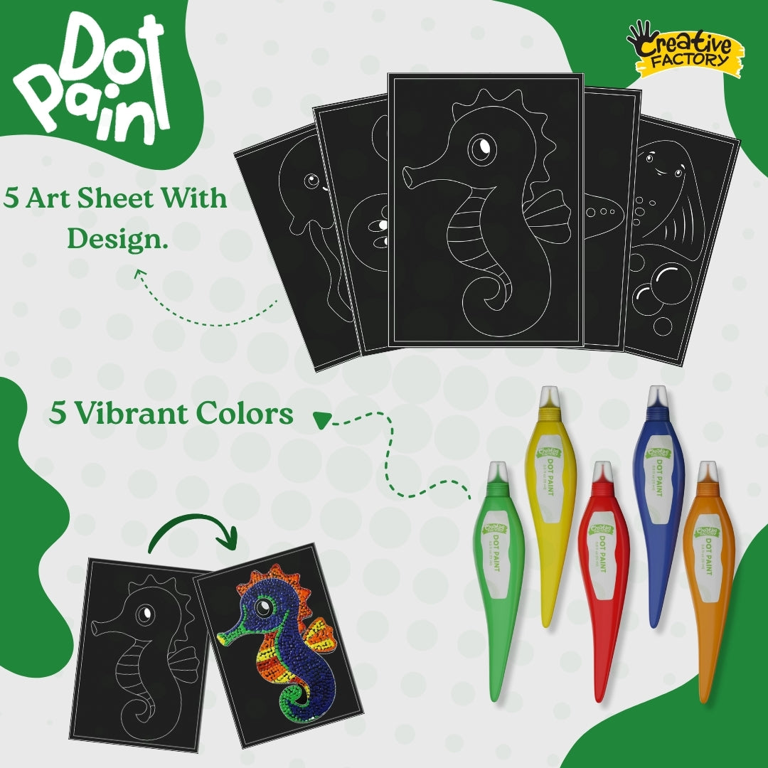 Dot Paint 6-Color Mess-Free Squeeze & Paint Art Set for Ages 4+ Years