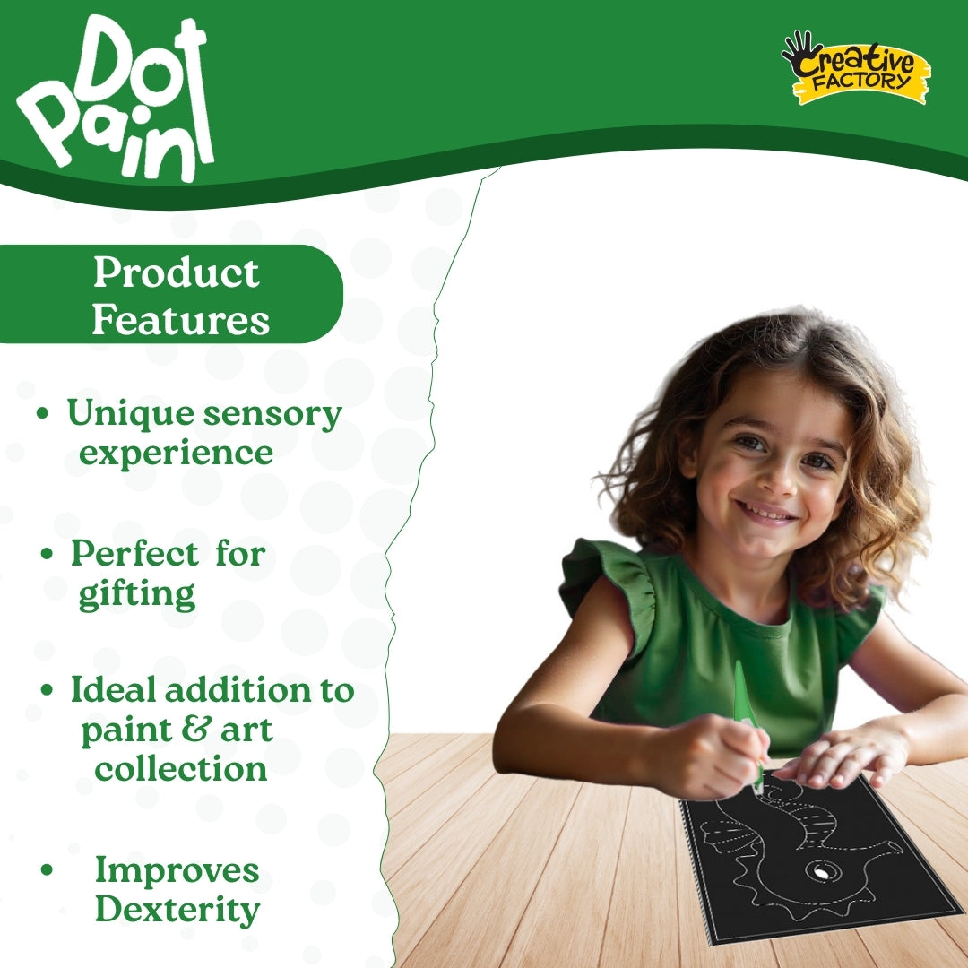 Dot Paint 6-Color Mess-Free Squeeze & Paint Art Set for Ages 4+ Years