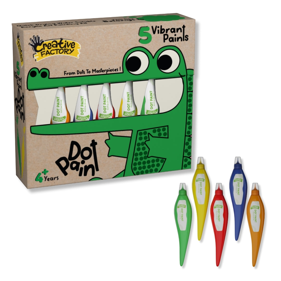 Dot Paint 6-Color Mess-Free Squeeze & Paint Art Set for Ages 4+ Years