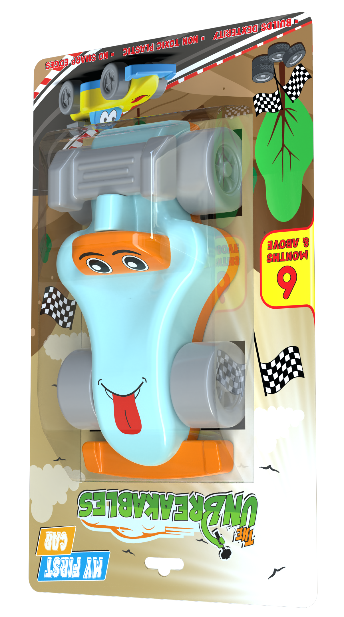 Unbreakables Car durable push and roll Toy 1+ Year