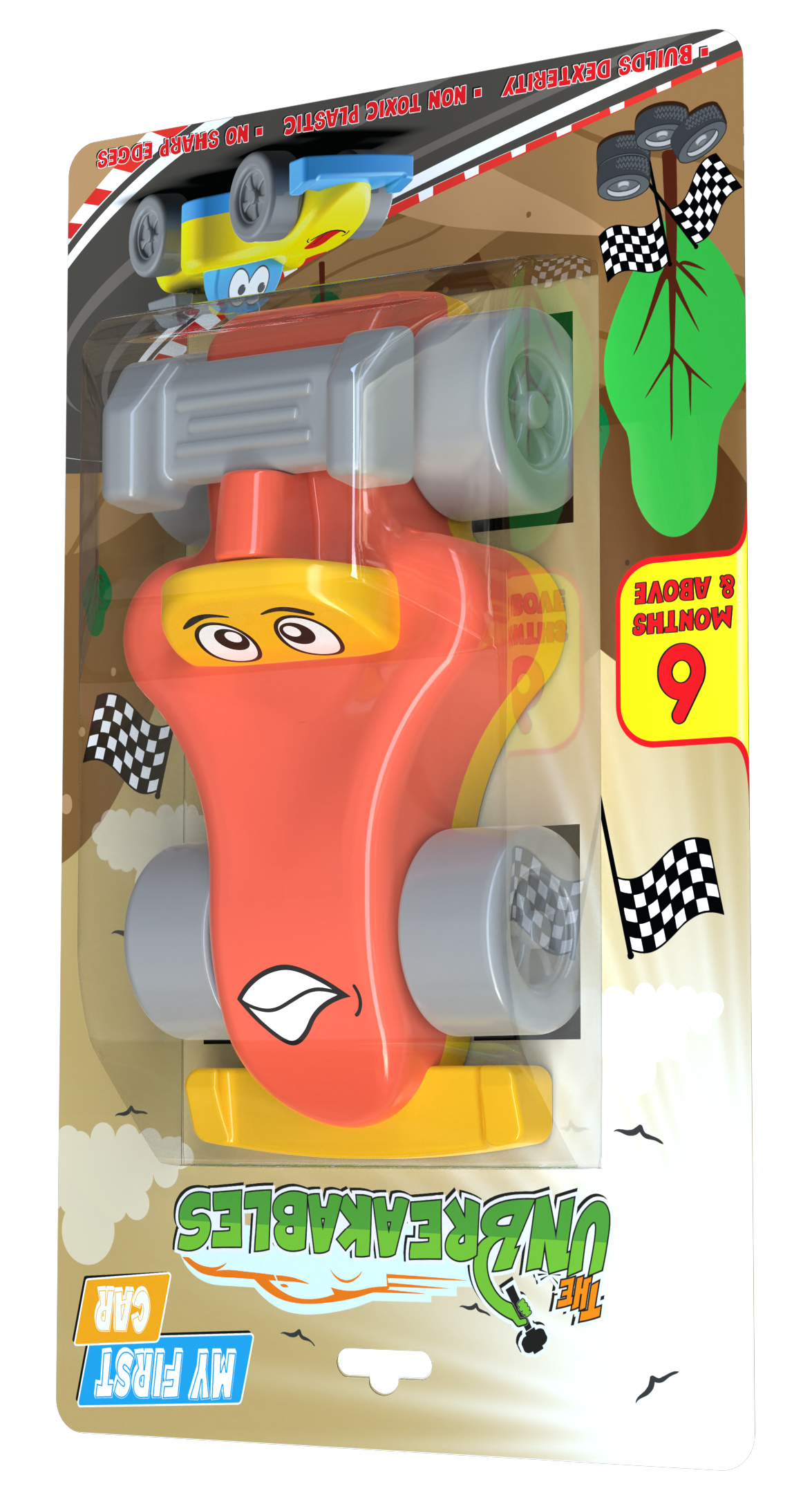Unbreakables Car durable push and roll Toy 1+ Year