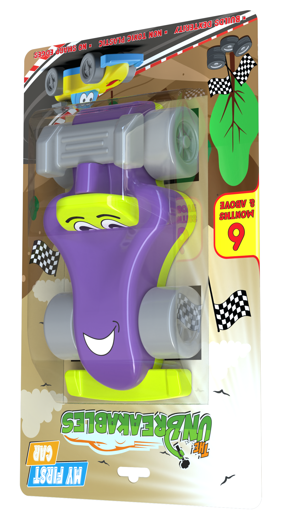 Unbreakables Car durable push and roll Toy 1+ Year