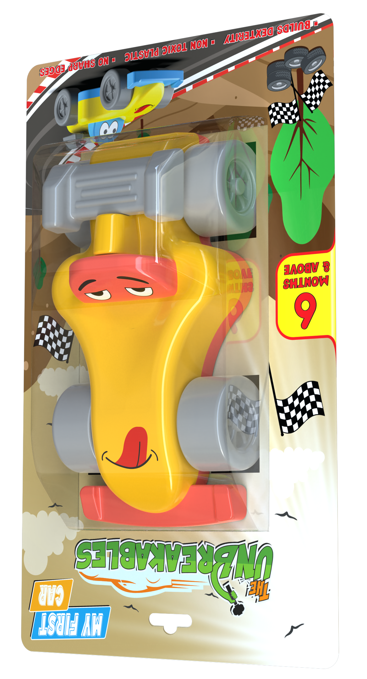Unbreakables Car durable push and roll Toy 1+ Year