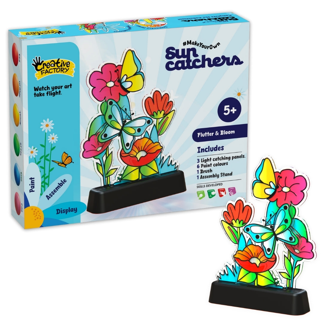 Sun Catchers Flutter & Bloom DIY Art Activity Kit for Kids 8+ Years
