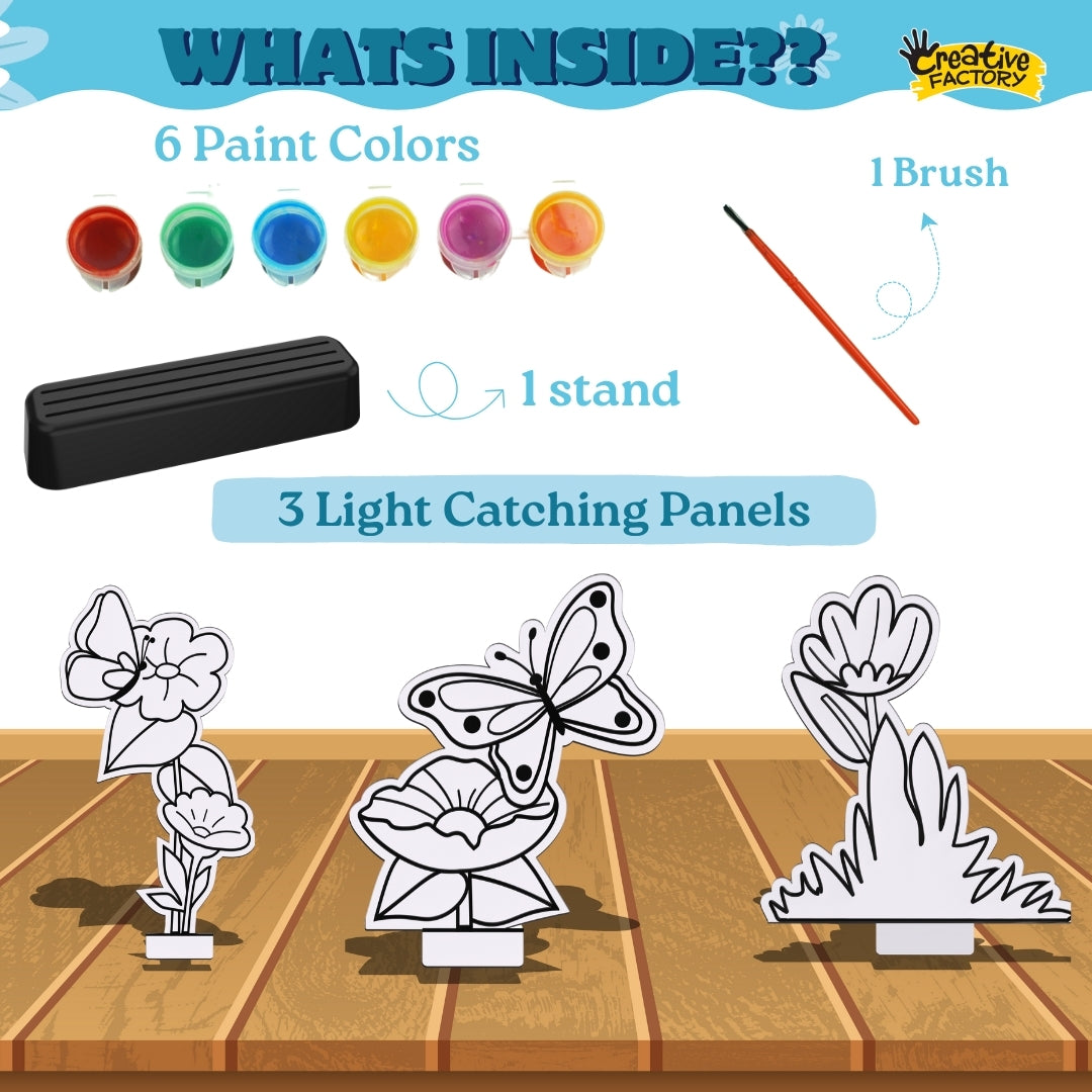 Sun Catchers Flutter & Bloom DIY Art Activity Kit for Kids 8+ Years