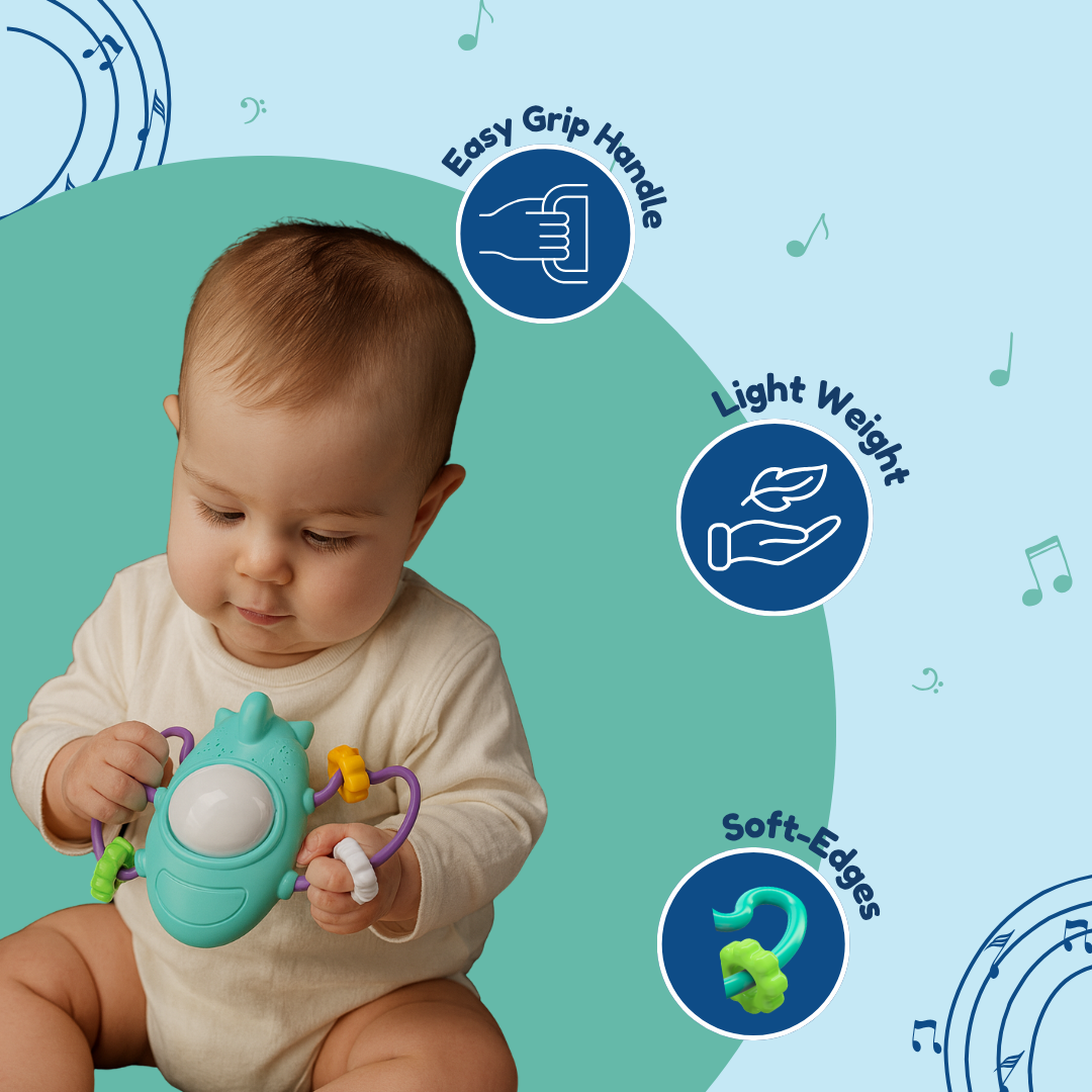 Musical Light & Sound compact Rattle for Infants 6+ Months