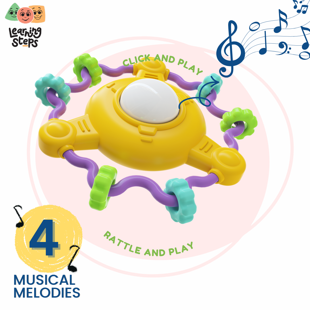 Musical Light & Sound compact Rattle for Infants 6+ Months