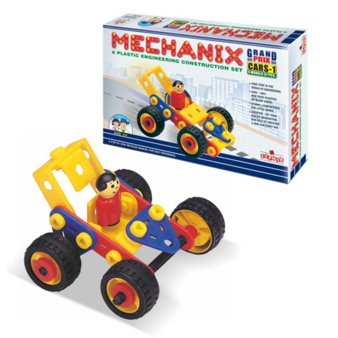 Plastic Cars 1 DIY 7 - in -1 Plastic Construction Set Ages 3+ Years